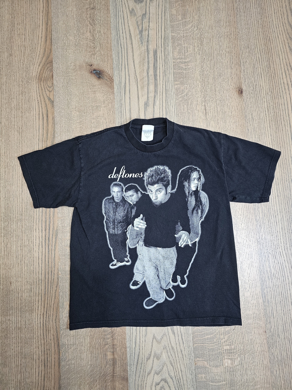 Vintage Deftones Black Band Tee with Band Photo Authentic